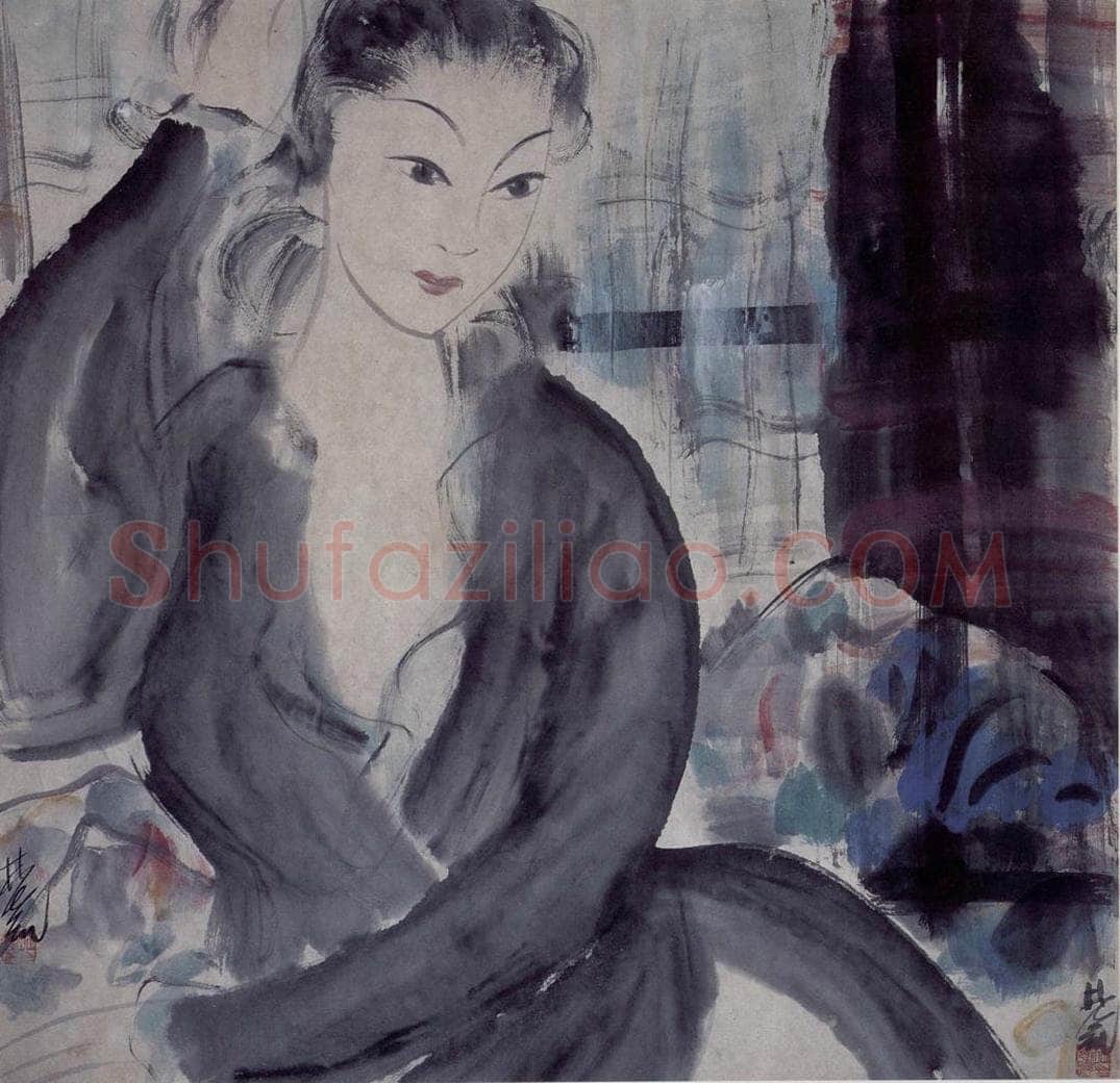 40年代 林风眠 《女子》 书画作品