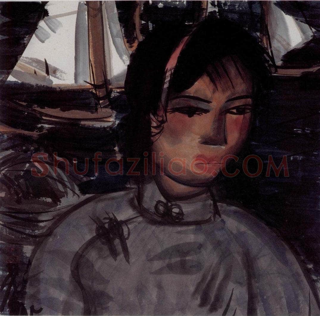 40年代 林风眠 《渔女》 书画作品