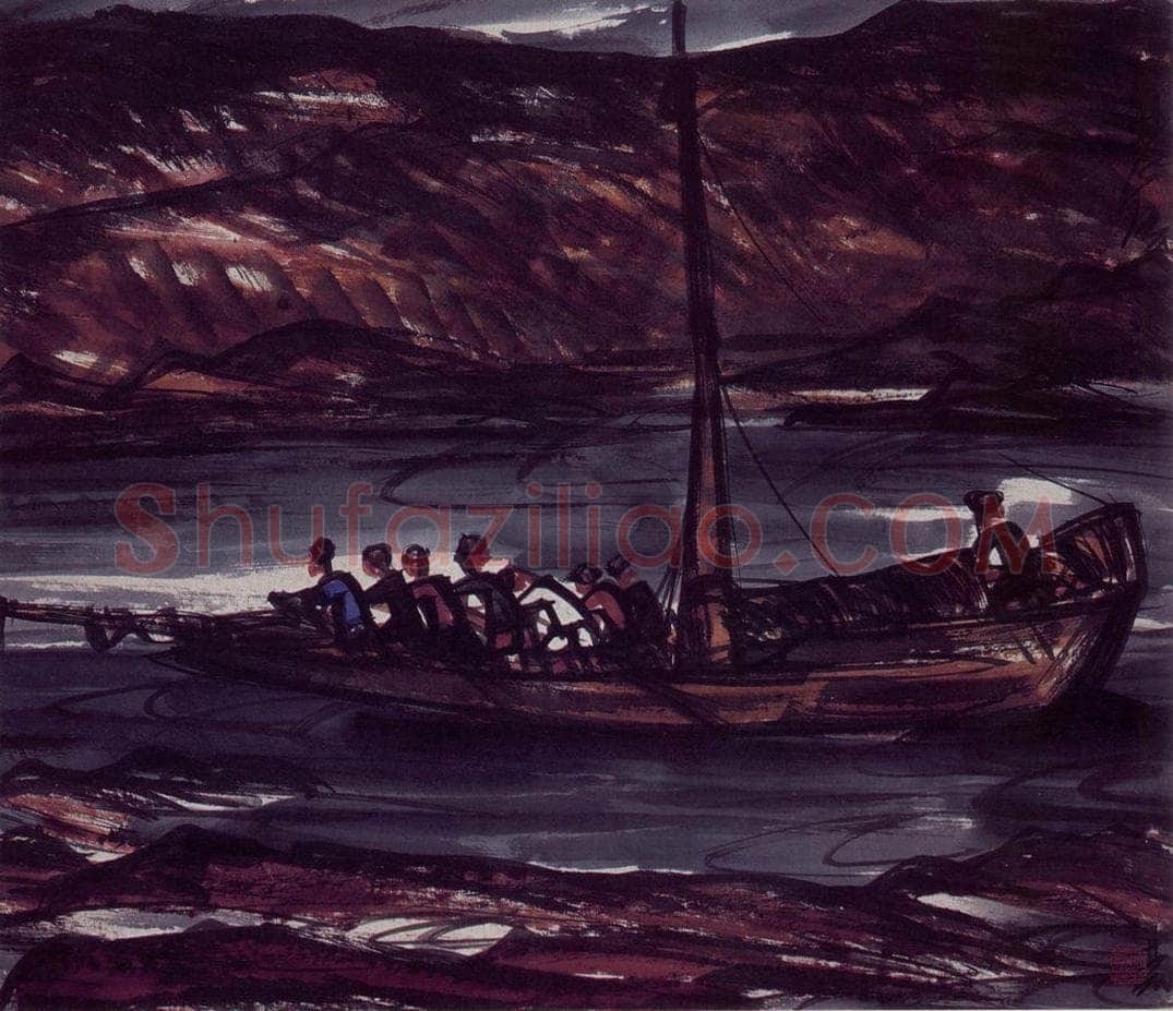 40年代 林风眠 《嘉陵江》 书画作品