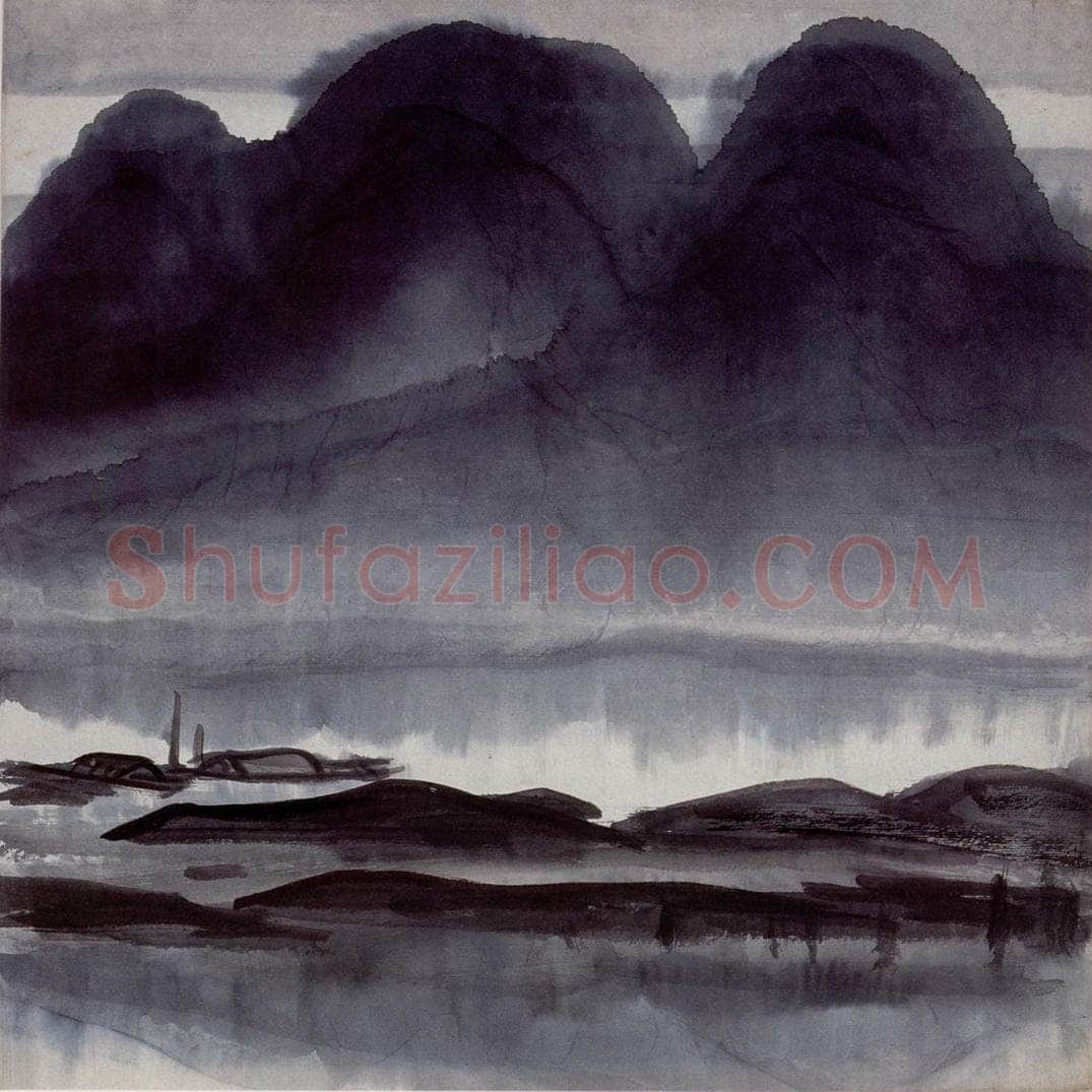 50年代 林风眠 《江》 书画作品