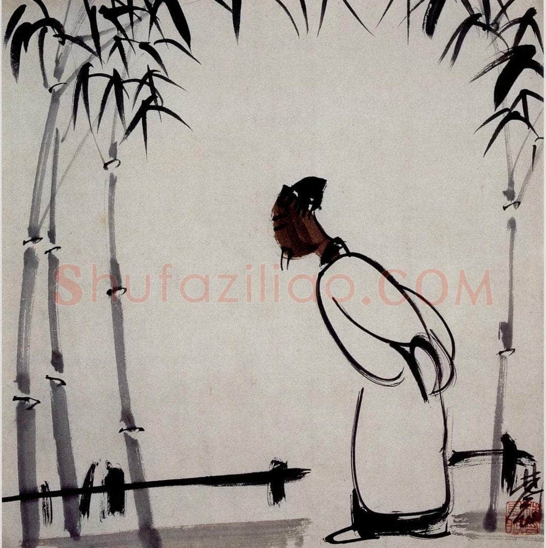 50年代 林风眠 《老翁》 书画作品