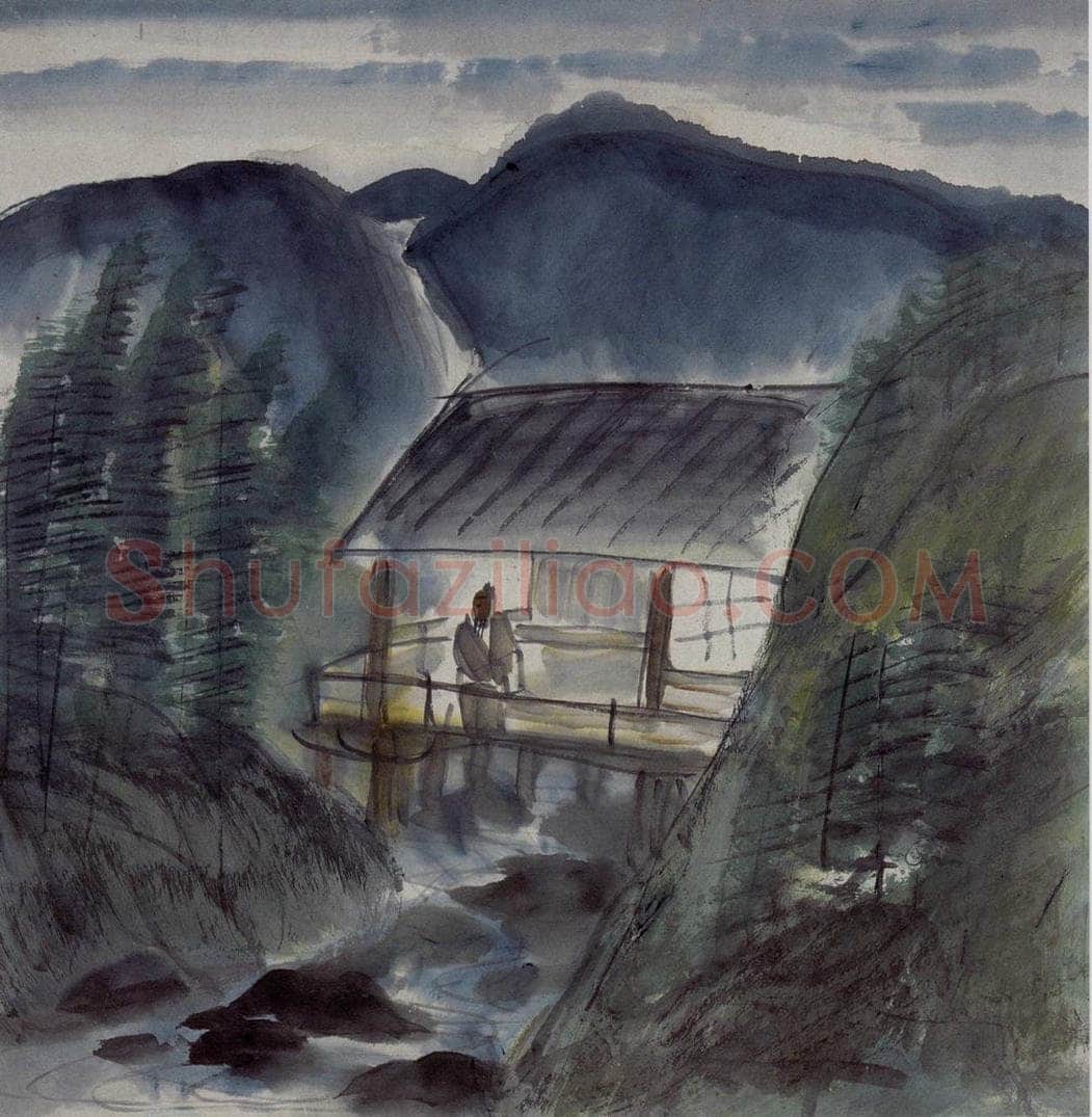 50年代 林风眠 《小溪》 书画作品