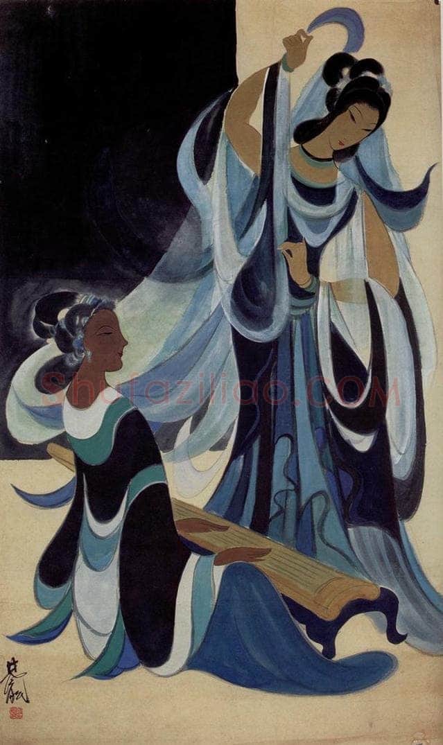 50年代 林风眠 《舞蹈》 书画作品