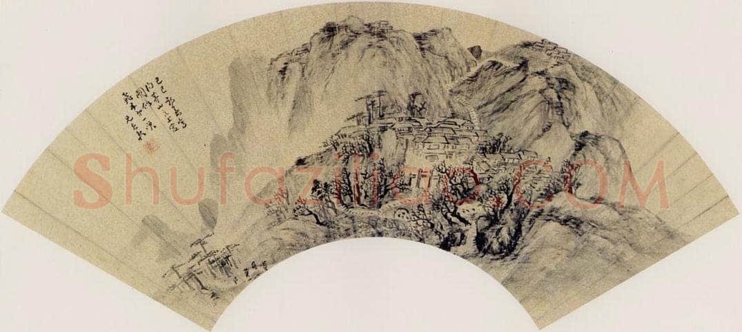 明 唐志契 《茅山上宫图》 书画作品