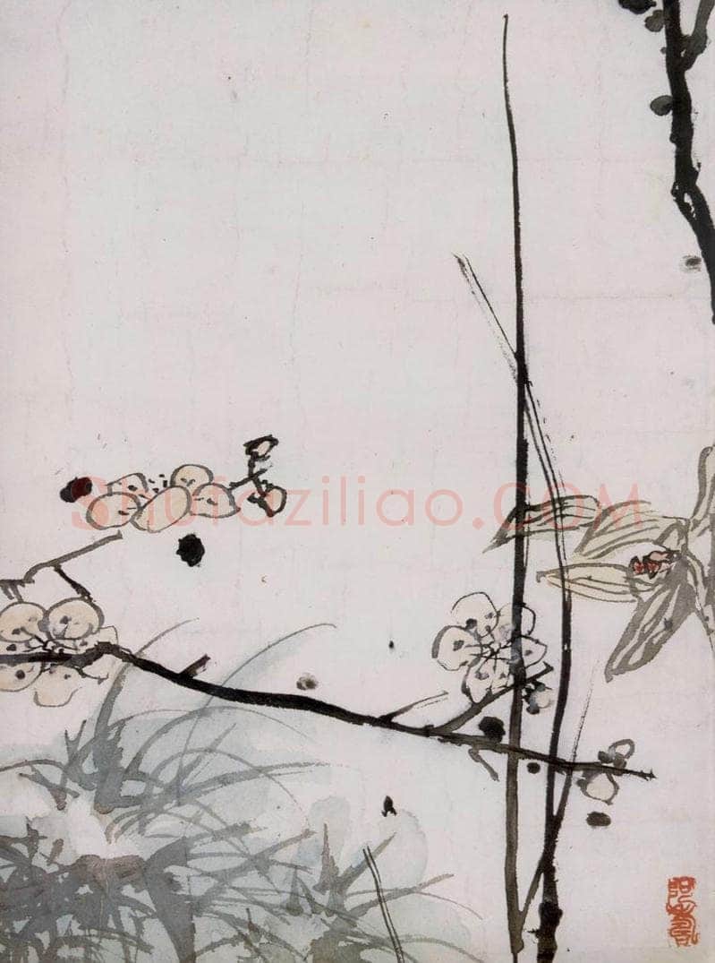 1960年代 潘天寿 《鱼乐图轴》 书画作品
