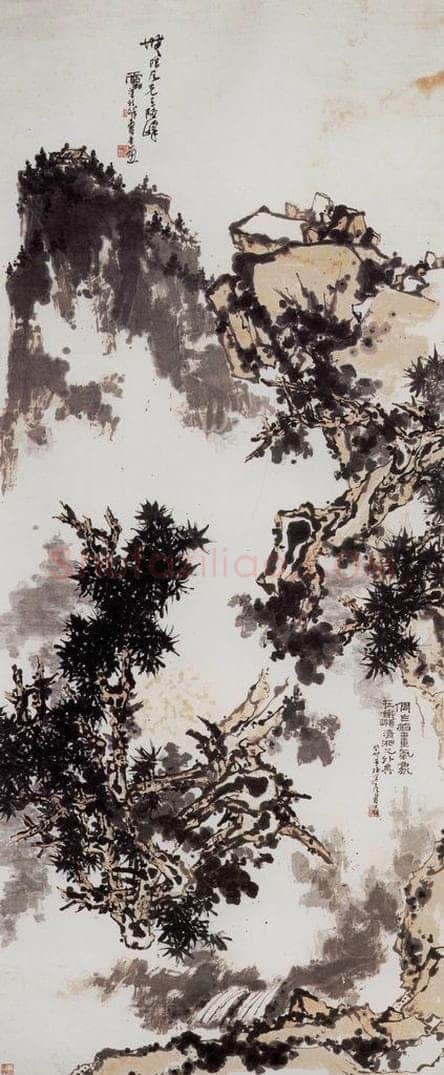1963年 潘天寿 《无限风光图轴》 书画作品