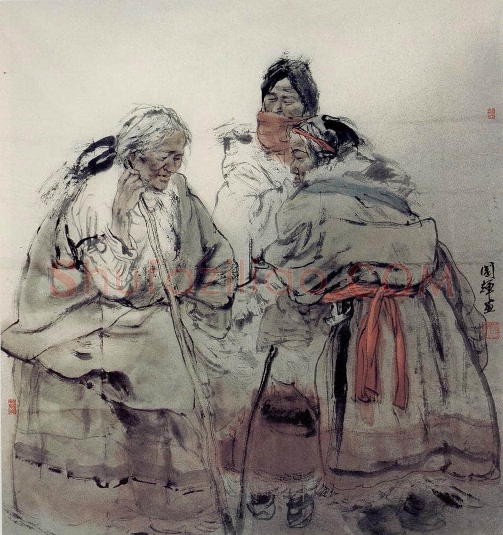 1991年 刘国辉 《拉卜楞寺前》 书画作品