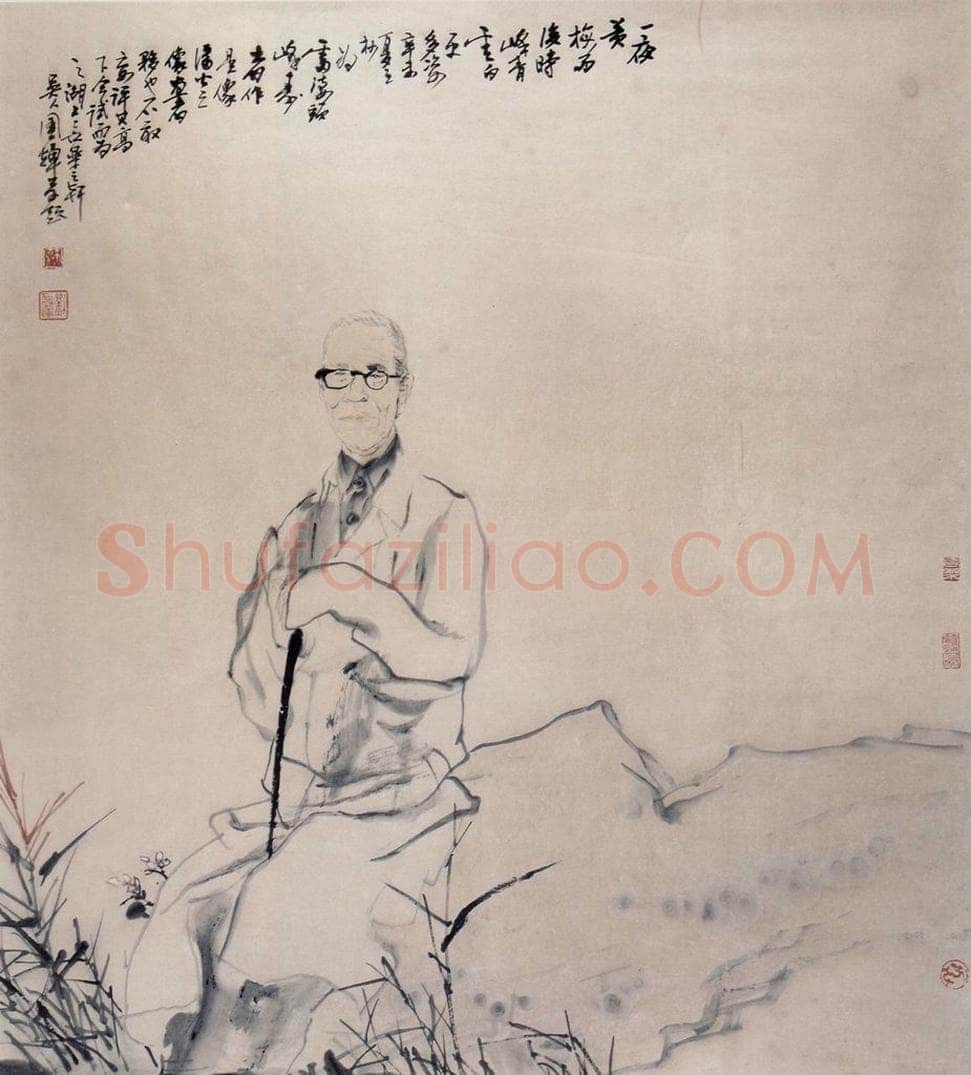 1991年 刘国辉 《潘天寿》 书画作品