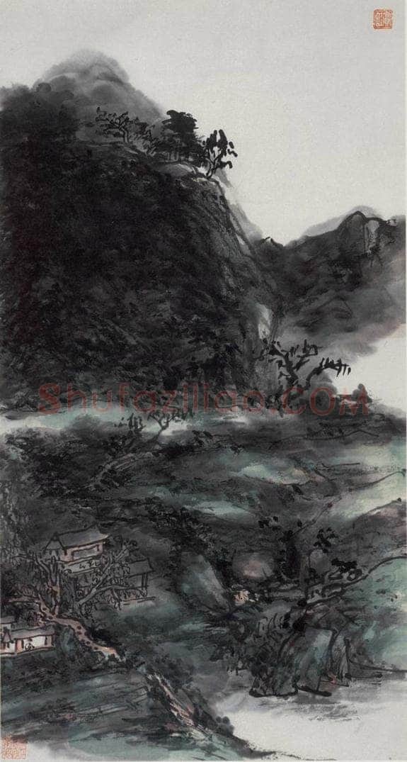 黄宾虹 《山水》 书画作品