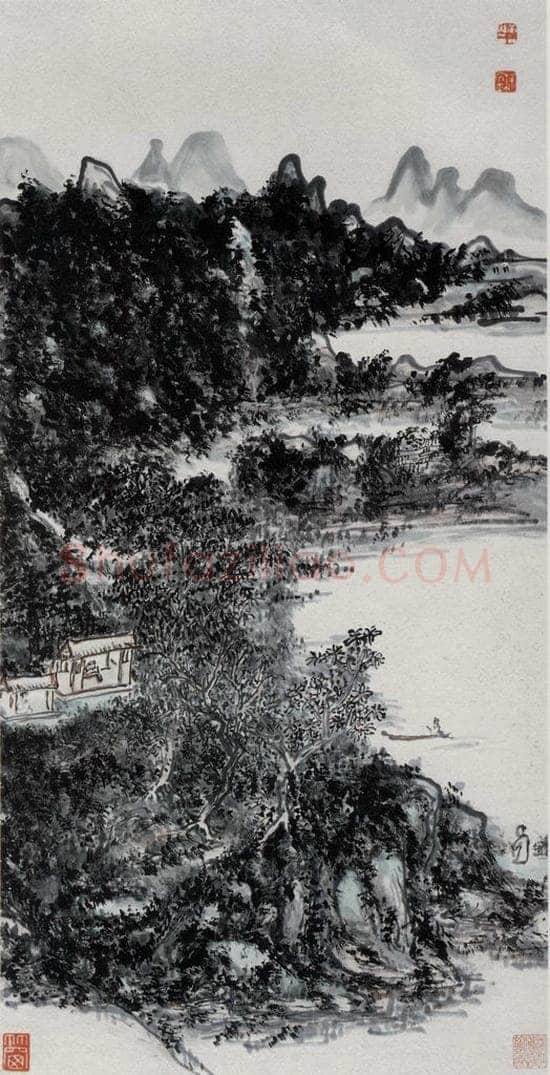 黄宾虹 《山水》 书画作品