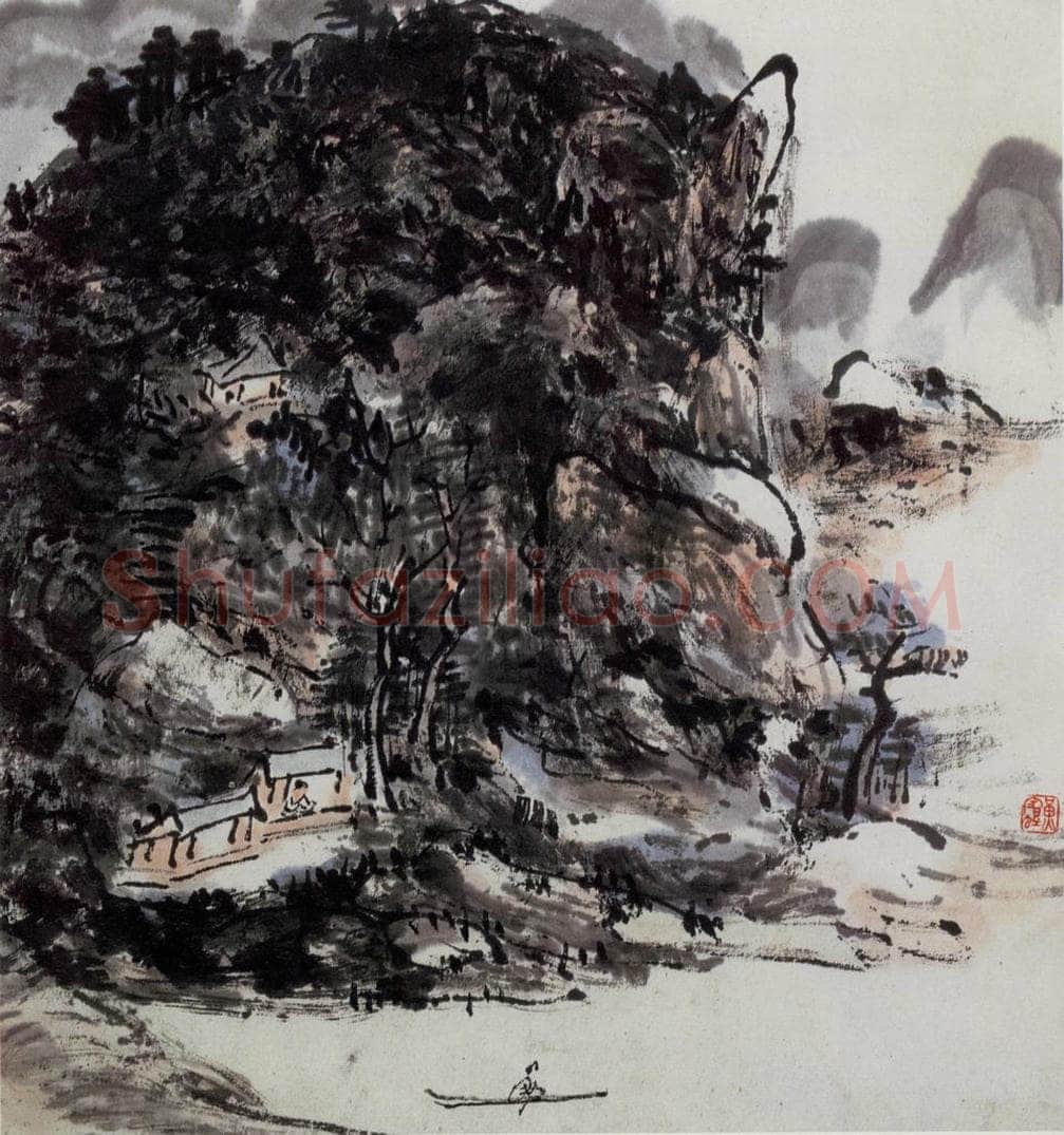 黄宾虹 《山水册页》 书画作品