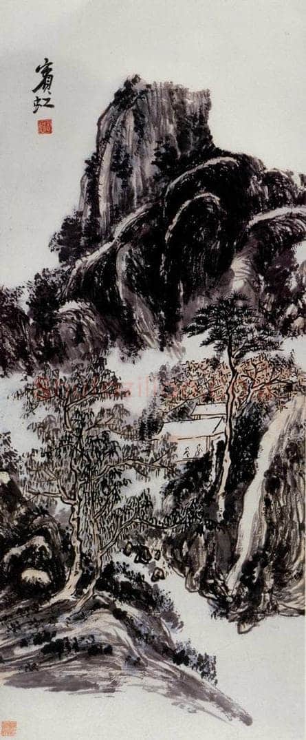 黄宾虹 《山水》 书画作品