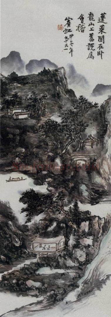 黄宾虹 《蓬莱阁》 书画作品