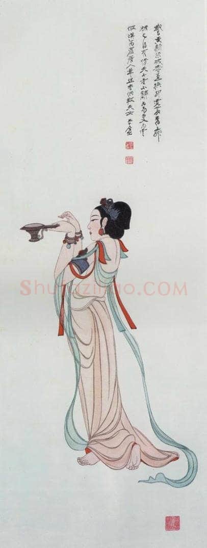  张大千 《天女图》 书画作品