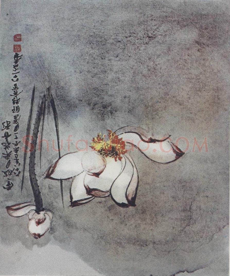  张大千 《月下荷影》 书画作品