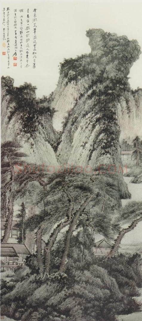  张大千 《山馆午静》 书画作品