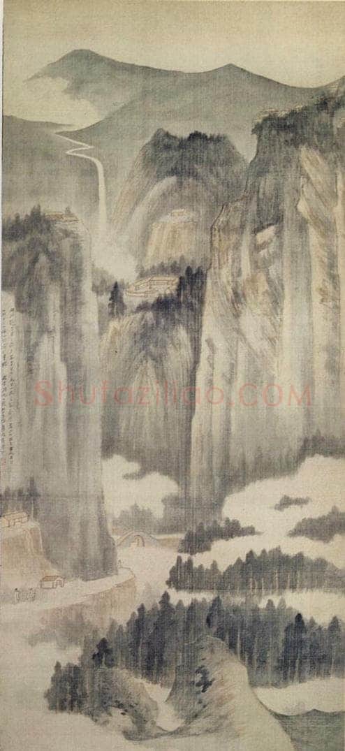 张大千 《深壑寻幽》 书画作品