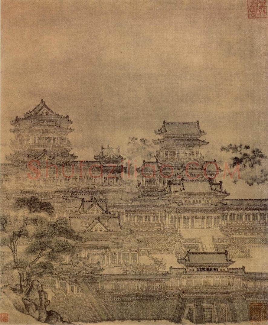 元 佚名 广寒宫图轴 书画作品