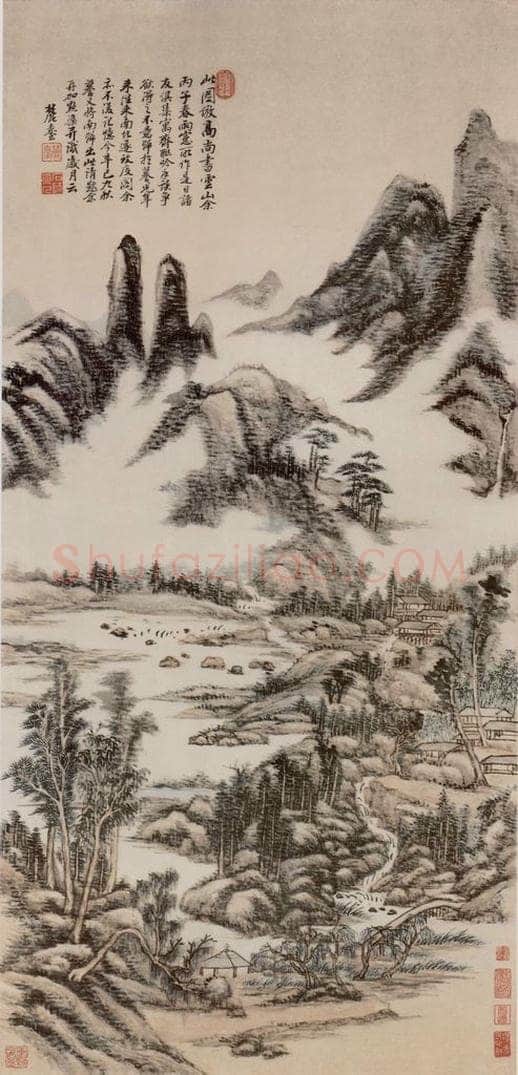 清 王原祁 云山图轴 书画作品