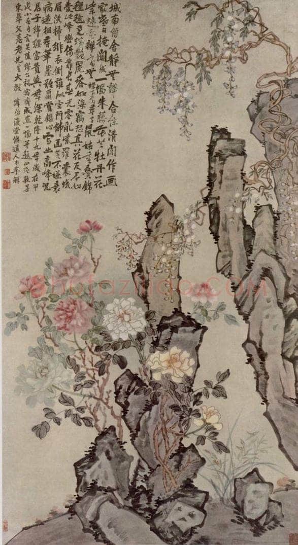 清 李鱓 城南春色图轴 书画作品