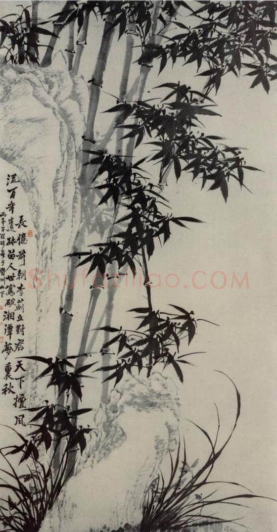 清 罗聘 湘潭秋意图轴 书画作品