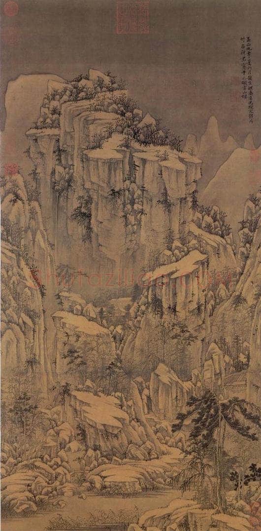 元 马琬 《乔岫幽居》 书画作品