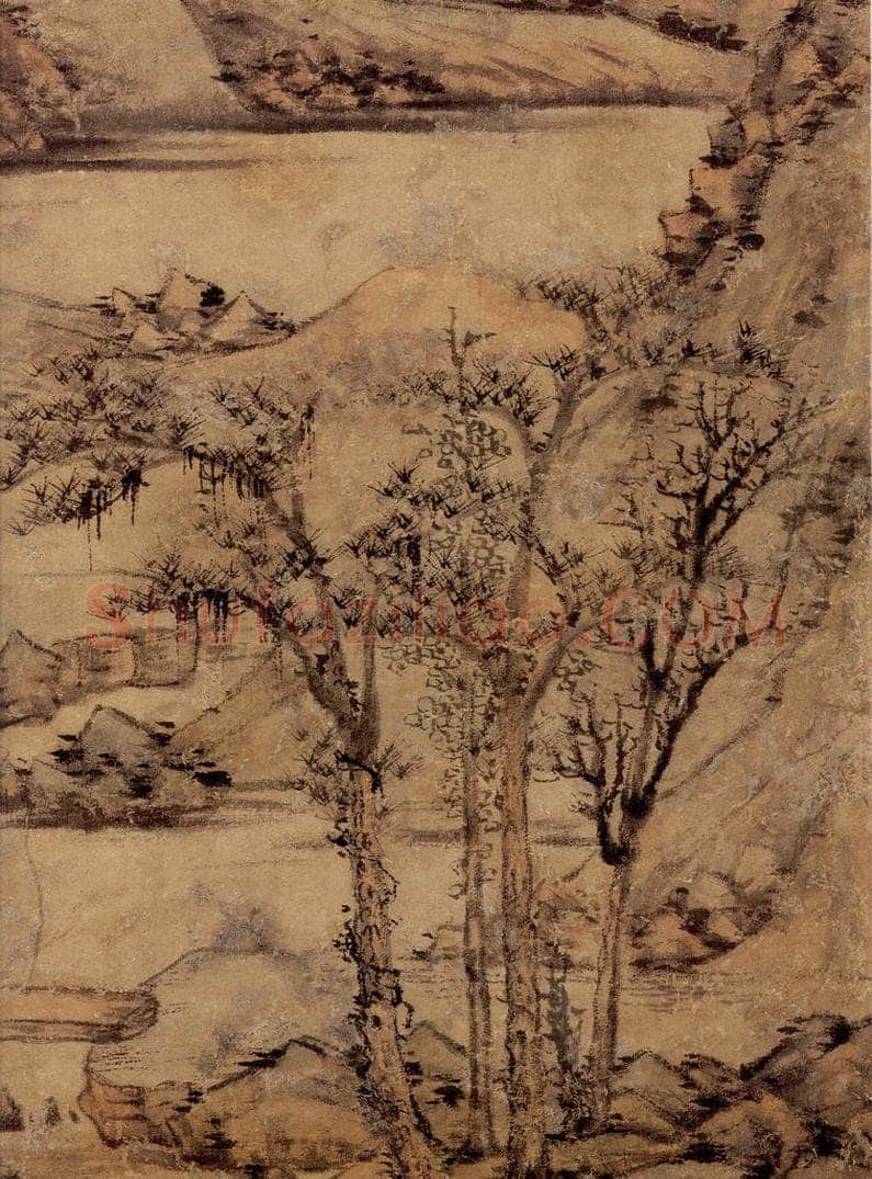 元 倪瓒 雨后空林 书画作品