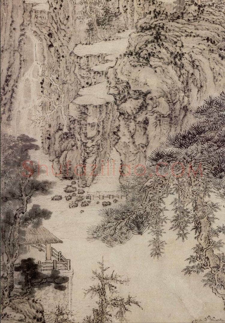 元 王蒙 东山草堂图 书画作品