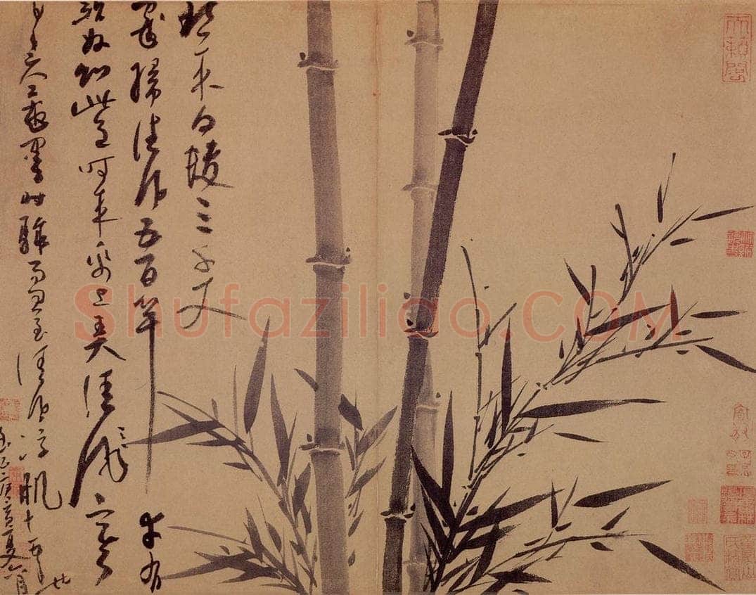 元 吴镇 墨竹谱 书画作品