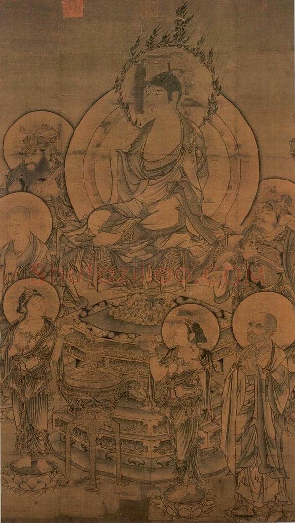 宋 宋人 《画如来说法图》 书画作品