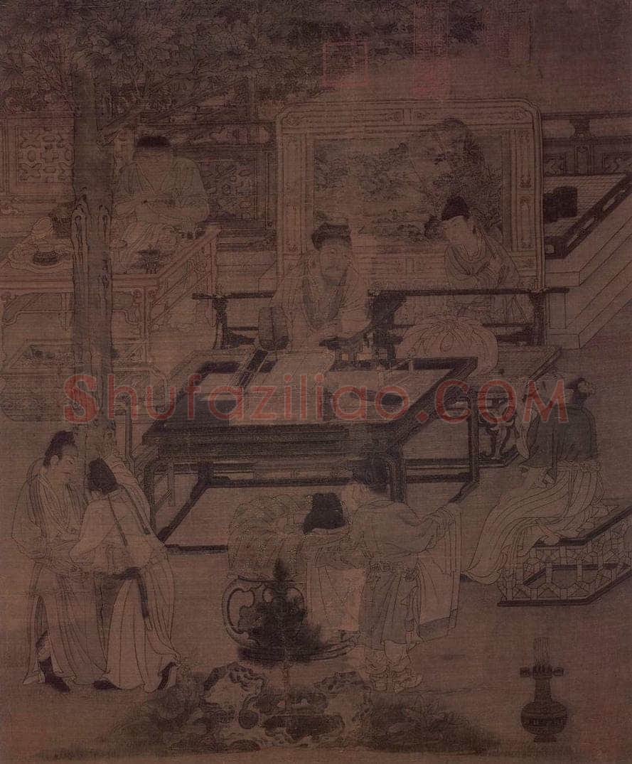 宋 宋人 《梧阴清暇图》 书画作品