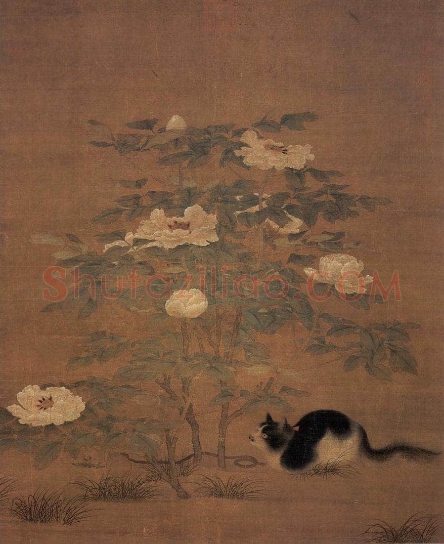 宋 宋人 《富贵花貍》 书画作品
