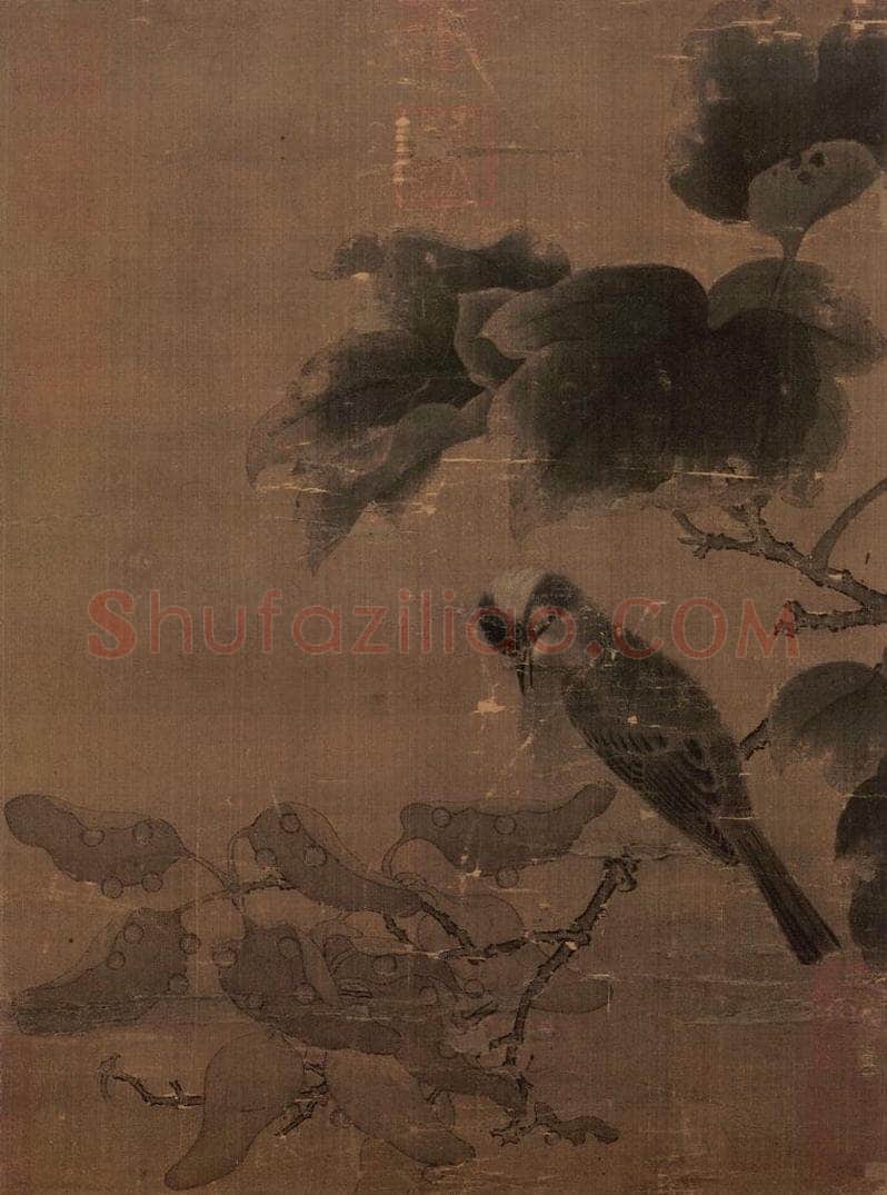 宋 宋人 《桐貫修翎》 书画作品