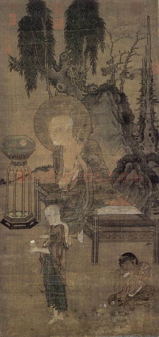 宋 李嵩 《画罗汉》 书画作品