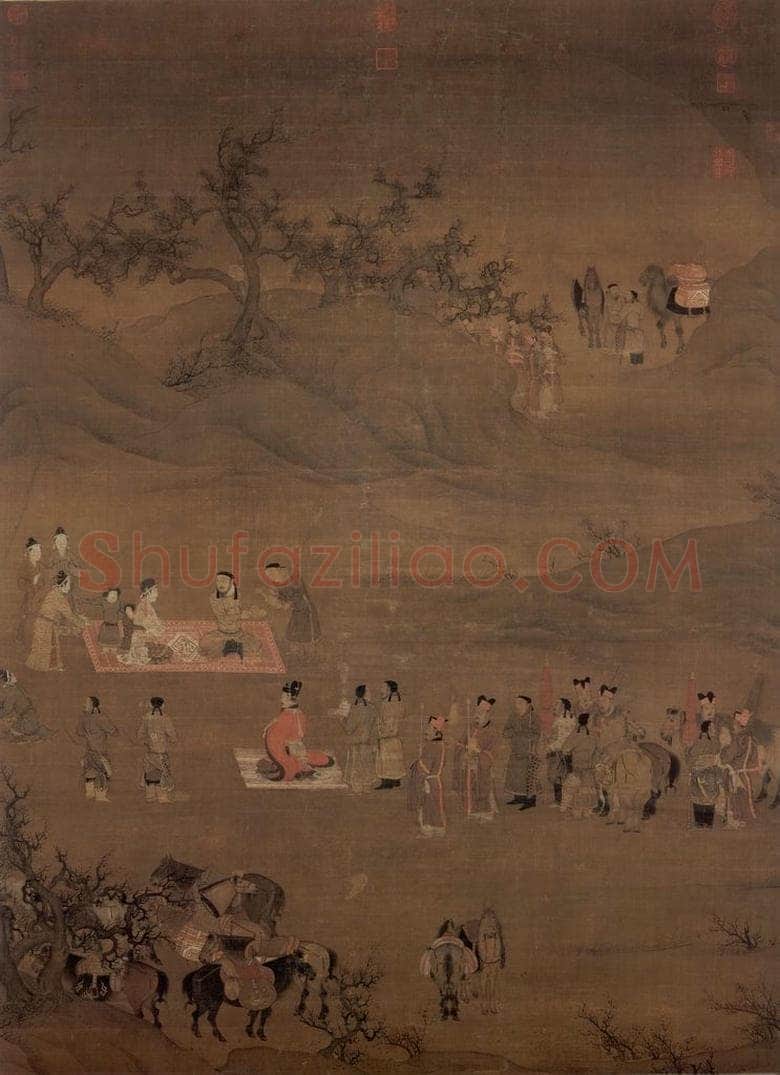 宋 陈居中 《文姬归汉图》 书画作品