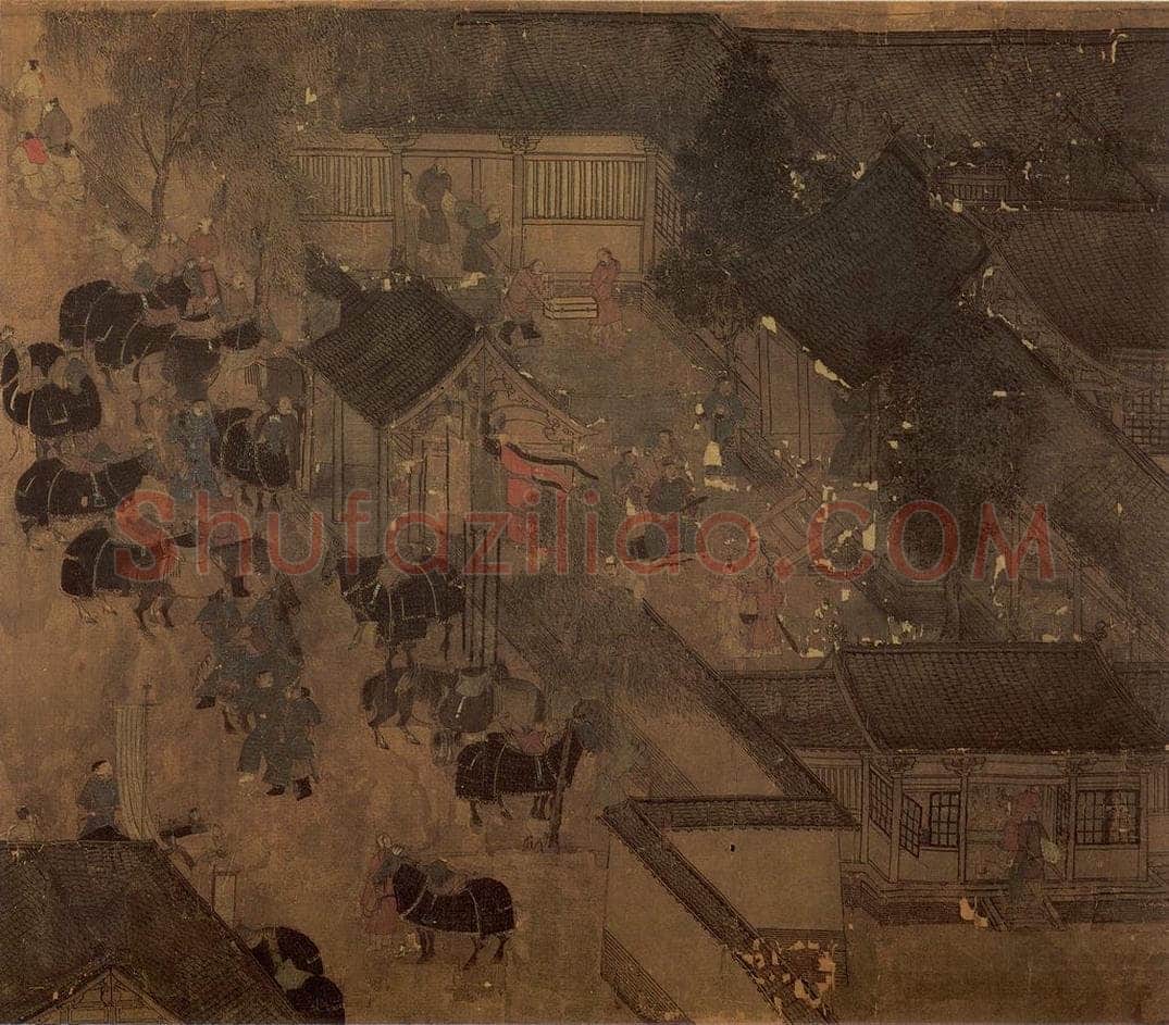宋 李唐 《文姬归汉图》 书画作品