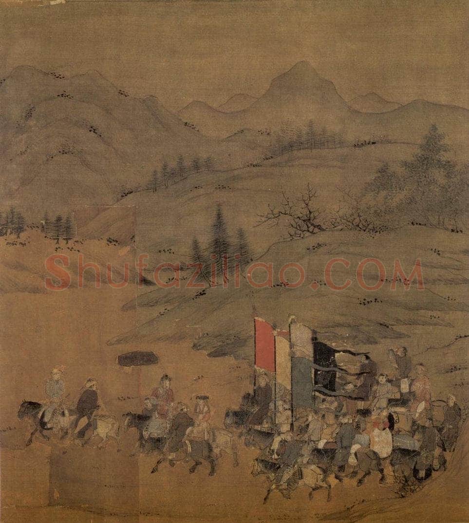 宋 李唐 《文姬归汉图》 书画作品