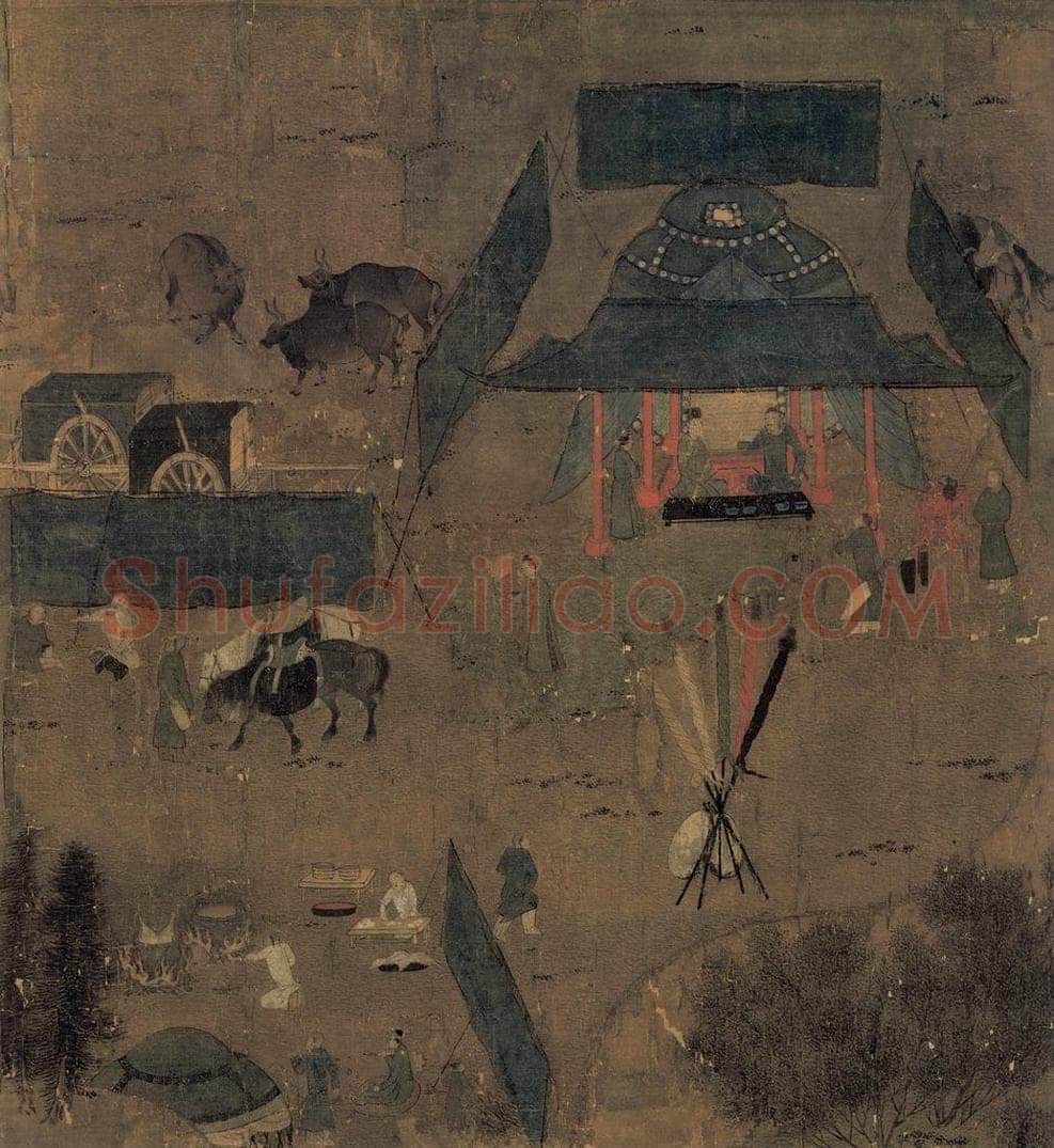 宋 李唐 《文姬归汉图》 书画作品