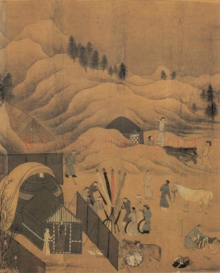 宋 李唐 《文姬归汉图》 书画作品