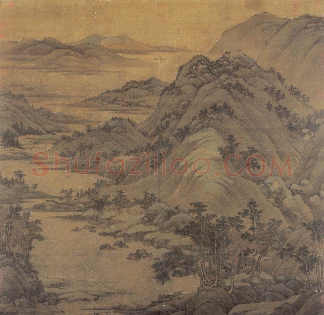 五代南唐 董源 《龙宿郊民图》 书画作品