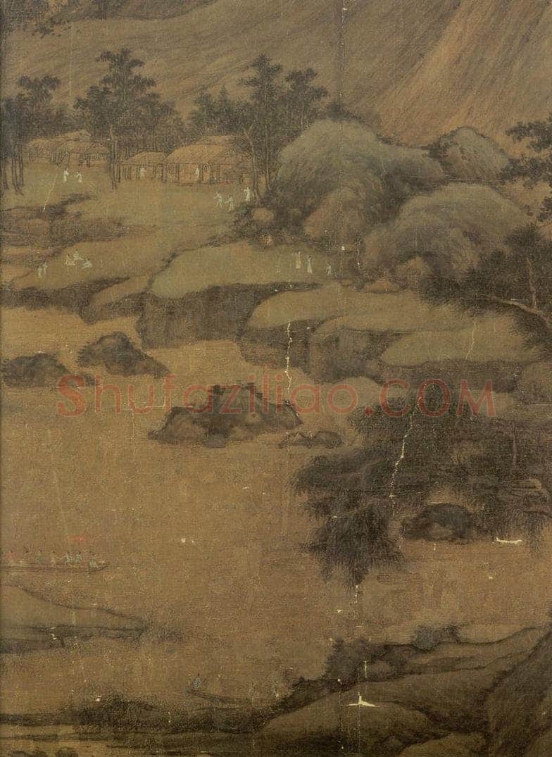 五代南唐 董源 《龙宿郊民图》 书画作品