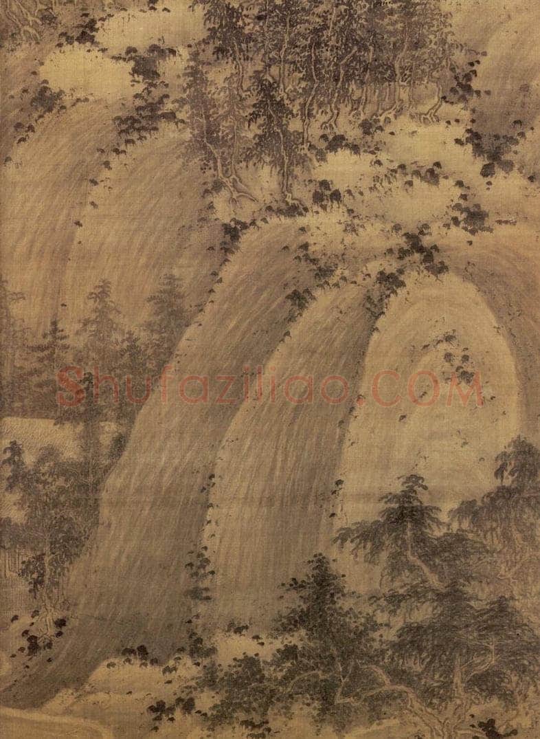 五代南唐 巨然 《秋山问道图》 书画作品