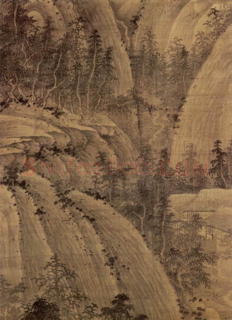 五代南唐 巨然 《秋山问道图》 书画作品