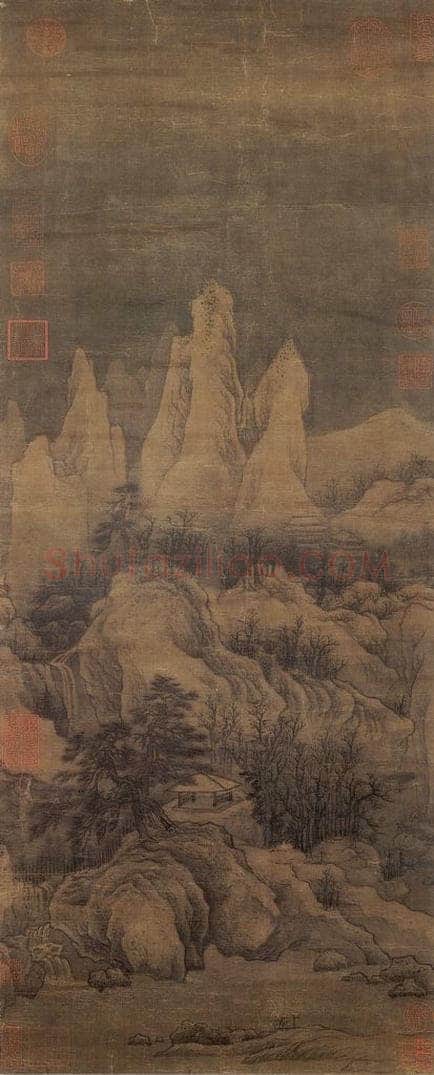 宋 李成 《群峰霁雪》 书画作品