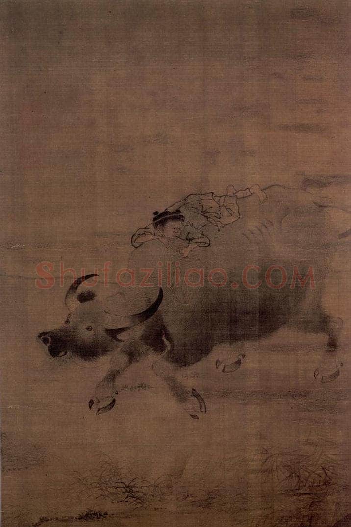 宋 李唐 《乳牛图》 书画作品