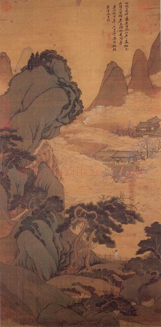 清 吴歴 《梅花山馆》 书画作品