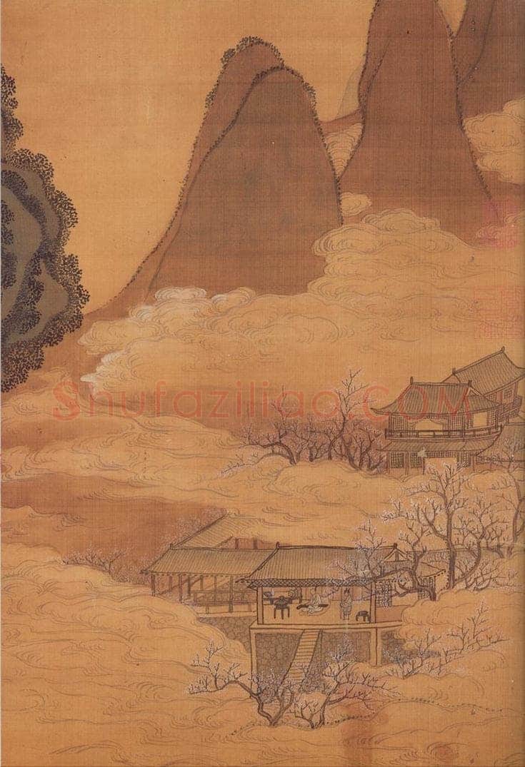清 吴歴 《梅花山馆》 书画作品