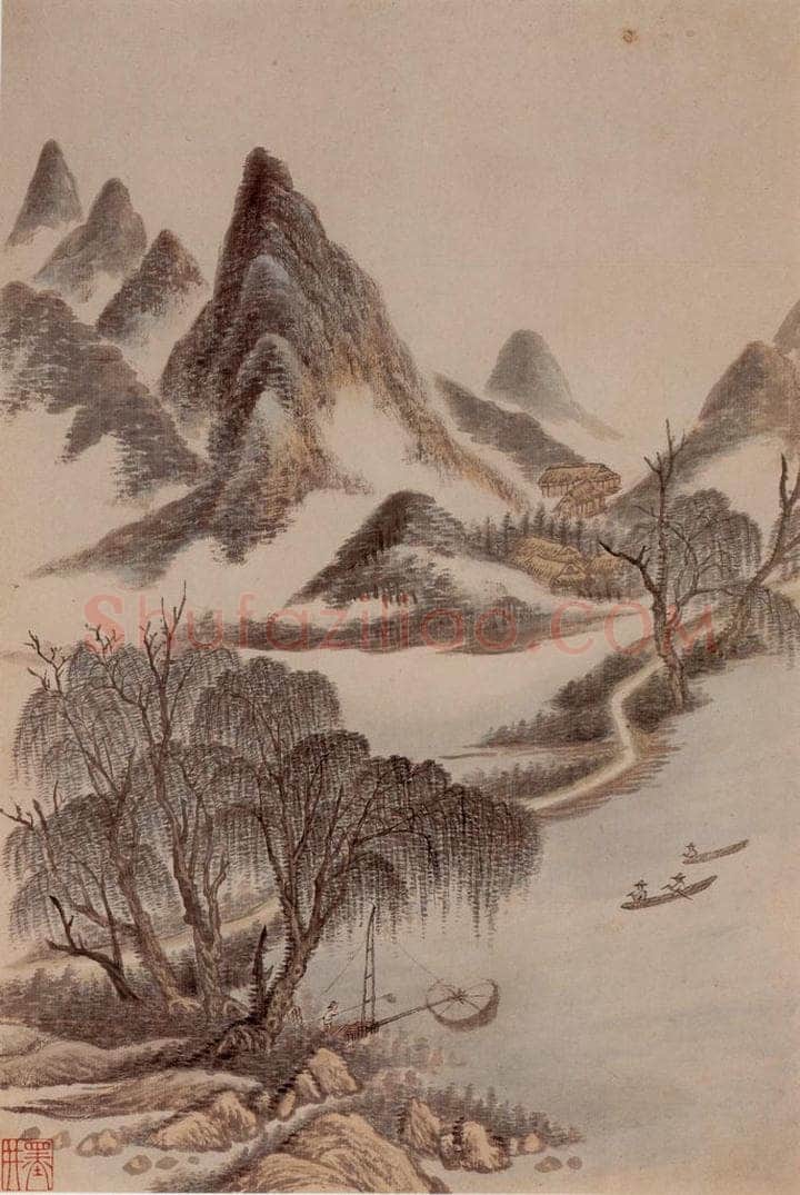 清 吴歴 《橅宋元人山水》 书画作品