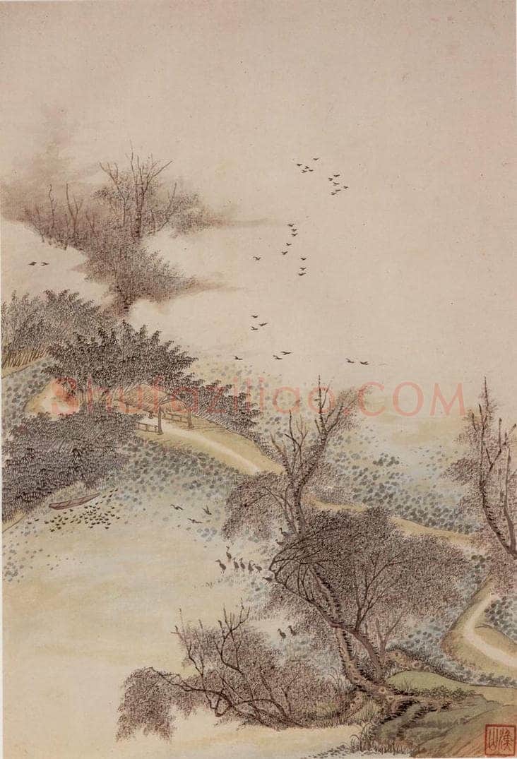 清 吴歴 《橅宋元人山水》 书画作品