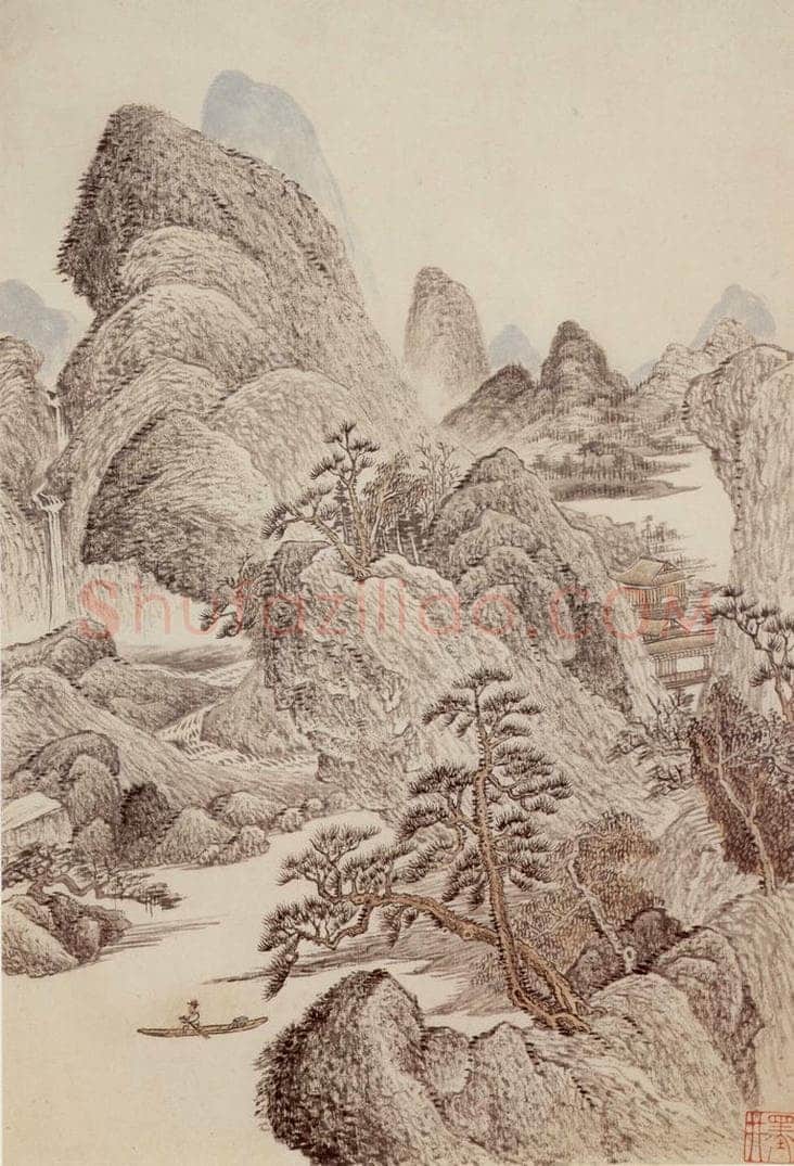清 吴歴 《橅宋元人山水》 书画作品